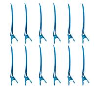 ULTECHNOVO Salon Hairdressing Clips and Hair Styling Clamps 12Pcs Medium Size for Sectioning and Setting Waves at Home or Salon