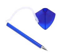 ULTECHNOVO Secure Desktop Ballpoint Pen with Spring Chain and Adhesive Base, Blue Ink 1.0mm, Counter Pen for Office, Reception, and Bank Use