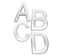 ULTECHNOVO Self-adhesive Silver Alphabet Letter Sign with Strong Backing Stylish Decorative Letters for Indoor Door Plaques Home Office Wall Decor DIY Craft Use