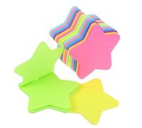 ULTECHNOVO Self Stick Notes Lightweight Portable with Strong Adhesion Star Shaped 16pcs and Smooth Writing Surface Paper Memo Pads Colorful Vibrant Design for Office and Home Use