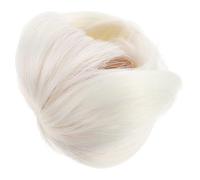 ULTECHNOVO Short Bob Doll Wig 17Cm High-Temperature Fiber Hairpiece for Small Dolls Kawaii Milk White and Figure Dressing