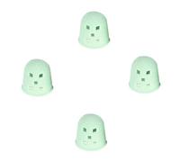 ULTECHNOVO Silicone Guitar Fingertip Protectors Reduce Finger Guards 4 Pcs Easy to Put and Take Green Finger Caps for Mandolin and Banjo for Guitarists and Beginners