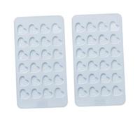 ULTECHNOVO Silicone Heart Shaped Chocolate Mold and Fondant Mold, 24-Cavity Mini Candy Moulds, Blue Food-Grade Silicone, Reusable for Baking and Candy Making, 2pcs