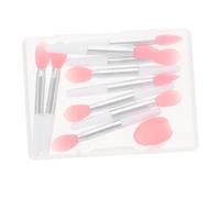 ULTECHNOVO Silicone Lip Mask Brush with Semi-transparent Red Heads and Holder Gentle Fine Applicators for Precise Lipstick and Lip Scrub Portable Cosmetic Tool for Daily Makeup and Travel Use