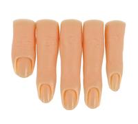 ULTECHNOVO Silicone Nail Practice Fingers with Lifelike Appearance and Comfortable Touch 5pcs for DIY Practice and Nail Art Training for Professional and Enthusiast Use