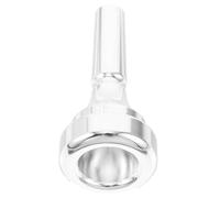 ULTECHNOVO Silver-plated Brass Cornet Mouthpiece in B Flat Tune 4b Size Metal Instrument Accessory Suitable for Beginner Cornet Players and Brass Band Use