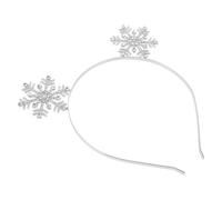ULTECHNOVO Silver Rhinestone Christmas Headband with Sparkling Snowflake Design, Zinc Alloy Material, Versatile Fit for Holiday Party and Winter Gathering Accessories
