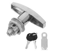 ULTECHNOVO Silver Zinc Alloy T-Handle Toolbox Lock with Keys Precision Engineering Strong Material for Cabinet Doors and Equipment Doors Rv Storage