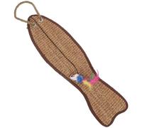 ULTECHNOVO Sisal Cat Scratching Pad Fish Shaped Hanging Cat Scratch Mat Made of Sturdy Synthetic Material Can Be Rolled up Wrapped on Furniture Protect Sofas Random Color