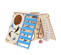 ULTECHNOVO Small Pet Fitness Hamster Exercising House Developing Skills Providing A Place to Play Wood Material Multipurpose Hamster House Suitable for Large Cage Playground Small Pets