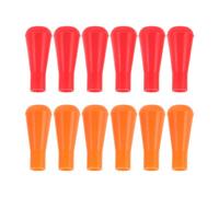 ULTECHNOVO Soft Rubber Arrowheads with Blunt End Design 12pcs for Practice Arrows 8mm Safety Tips in Red and Orange to Reduce Injury Risk for Archery Training and Indoor Sessions