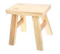 ULTECHNOVO Solid Wood Small Step Stool Slip Wooden Foot Stool for Bathroom and Living Room Compact for Childrens Toilet Training Footrest and Seating