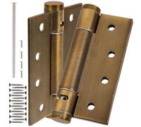 ULTECHNOVO Spring Loaded Door Hinges 2Pcs Automatic Self-Closing Concealed Hinges for Screen and Wooden Doors Lightweight Design