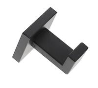 ULTECHNOVO Stainless Steel Coat and Towel Hooks for Bathroom and Door Wall Mounted Hangers with Slip Curved Design Strong Load Bearing No Punch Installation Black Finish