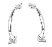 ULTECHNOVO Stainless Steel Door Handles Practical Easy Installation 2pcs Retro Style 150mm Sliding Gate Handle Replacement in Silver for Gates and Barn Doors