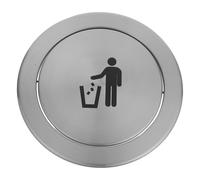 ULTECHNOVO Stainless Steel Kitchen Garbage Lid with Odor-locking Swing Flap Recessed Countertop Trash Can Cover for Home and Office Easy Install Cabinet Bin Lid Silver