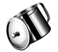ULTECHNOVO Stainless Steel Oil Strainer Pot with Ergonomic Handle Multi Functional Kitchen Oil Filter and Storage Container for Easy Pouring and Convenient Use