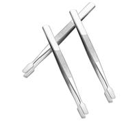 ULTECHNOVO Stainless Steel Tweezers Lightweight Precision Use 3pcs Compact Design for Stamp Collecting and Documents Suitable for Travel and Storage