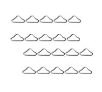 ULTECHNOVO Steel Triangle Rings for Trampoline Jumping Bed Replacement Prevents Sun Sail from Shaking 40pcs Rust Resistant Sturdy Buckles with Silver Finish for Outdoor Trampoline