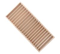 ULTECHNOVO Storage Box for Easily Accessible Envelopes and Note Cards Synthetic Material Khaki with Multiple Divided Sections for Craft Room Or Counter- Organiser