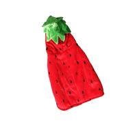 ULTECHNOVO Strawberry Pattern Fleece Dog Hoodie Coat for Puppy and Cat with Adjustable Neck Circumference and Chic Lovely Appearance Suitable for Times the Year