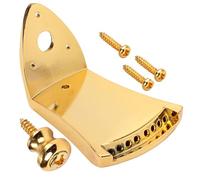 ULTECHNOVO String Triangle Mandolin Tailpiece Bridge with Screws Metal Arched Accessory for Traditional Mandolins Removable Coverplate for Easy String Changes