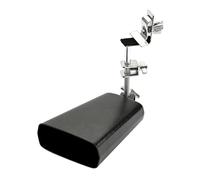 ULTECHNOVO Sturdy Black Metal Cowbell Drum Kit Part with Rich Sound, Safe to Use, for Professional and Beginner Drum Sets, Percussion Instrument Accessory for Music Performances