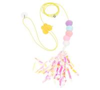 ULTECHNOVO Telescopic Hanging Cat Adjustable Rope Length Cartoon Insect's Shaped Rope Polyester Suction Cup Design Aerobic Exercise Self-play Indoor Cat Diversion