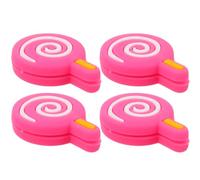 ULTECHNOVO Tennis Dampener 4Pcs Pink Silicone Lollipop Shock Absorbers for Racket Strings Designed for Tennis Training and Matches