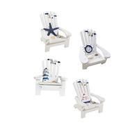 ULTECHNOVO Timber Made Nautical Chair Model Mini Wooden Ornament for Home Office Decor