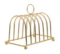 ULTECHNOVO Toast Rack: Stainless Steel Bread Holder Multifunctional Kitchen Bread Rack Toast Holder for Cooling And Displaying at Home Or Restaurant - Golden