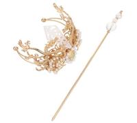 ULTECHNOVO Traditional Chinese Hair Bun Stick Alloy Hairpin with Faux Pearls Ancient Style Hanfu Hair Chopstick for Weddings Festivals