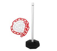 ULTECHNOVO Traffic Delineator Post Set Featuring Water-Fillable Safety Barrier and 3.3Ft Plastic Chain, for Driveways and Crowd Control Applications