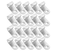 ULTECHNOVO Trailer Tarpaulin Hooks with Silver Cargo Net Clips 50 Sets with Expansion Screws Stainless Steel for Truck Camping Tarps and Outdoor Use for Garage Organization