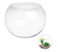 ULTECHNOVO Transparent Round Fish Tank Glass Aquarium for Small Fish Versatile Tabletop Decoration for Home Office and Weddings High Transparency for and Hydroponics