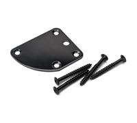 ULTECHNOVO Triangle 5-hole Electric Guitar Neck Plate Black Metal Replacement with Advanced Screws for Bass and Electric Guitar Neck Strength and Easy Installation