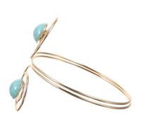 ULTECHNOVO Turquoise Alloy Armlet Adjustable Design Unique Look Arm Band Not Easy to Deform Arm Decoration for Formal Occasions and Daily Wearing