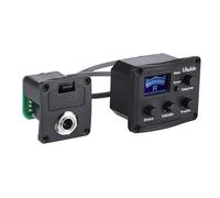 ULTECHNOVO Ukulele Piezo Pickup Band Eq Equalizer and Easy-read LCD Tuner Display Electric Ukulele Preamp System with Volume and Balance Controls for Acoustic and Folk Guitars