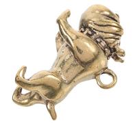 ULTECHNOVO Unique Vintage Brown Brass Bulldog Keychain Charm Decorative Hanging Ornament Stylish Keychain Decor and Backpack