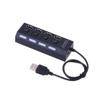 ULTECHNOVO USB 2.0 Hub with 4 Ports USB Splitter for Laptop and Computer, High Data Transfer Rate to 480mbps, Abs Material, Backwards Compatible, for Data Transmission