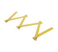ULTECHNOVO Versatile Folding Wooden Ruler 6-fold High Precision Measuring Tool for Woodworking and Household Projects, Yellow Wood Material Long Ruler Foldable Design