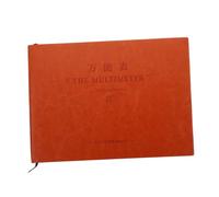 ULTECHNOVO Versatile Portable Account Book with 320 Brown Faux Leather Pages, Multifunctional Horizontal Form Handbook for Bookkeeping and Income Expenditure Recording in Office and School