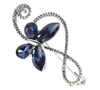 ULTECHNOVO Vintage Butterfly Music Note Lapel Pin with Sparkling Rhinestone Embellishment, Alloy Material, Versatile Usage for Men and Women at Evening Parties Or Business Meetings