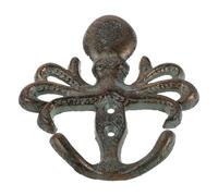 ULTECHNOVO Vintage Cast Iron Octopus Wall Hook Nautical Metal Towel and Coat Hanger for Bathroom, Kitchen, Room Decor, Sea-Themed Wall Mounted Rack