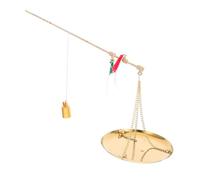 ULTECHNOVO Vintage Copper Chinese Scale Portable Handheld Medicinal Materials Precision Weight for Kitchen Baking and Traditional Weighing Antique Design