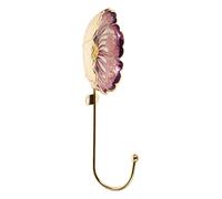 ULTECHNOVO Vintage Flower Wall Hook Enamel Coat Hanger European Style Decorative Key Holder for Bedroom Bathroom Living Room Chic Metal Floral Design for Hats Scarves Towels