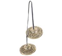 ULTECHNOVO Vintage Handheld Bell Cymbal Rhythm Percussion Instrument for Yoga Meditation Relaxation Made of Small for Easy Carry and Use in Sound Practice