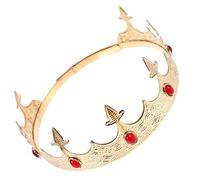 ULTECHNOVO Vintage King Crown Metal Headpiece for Men Cosplay Party