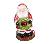 ULTECHNOVO Vintage Resin Santa Claus Figurine Christmas Holiday Tabletop Decor Lightweight Miniature Statue for Home Office Fireplace Seasonal Gift and Festive Ornament