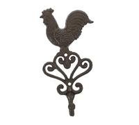 ULTECHNOVO Vintage Rooster Cast Iron Wall Hook Heavy Duty Hanger for Coats Hats Towels Decorative Storage for Bathroom Kitchen Bedroom Easy to Install